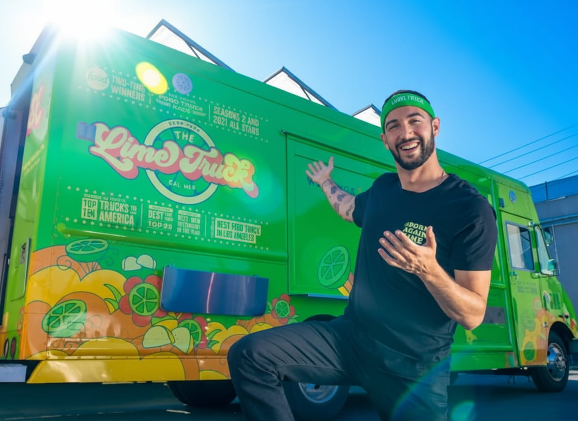 The Lime Truck at a large outdoor event